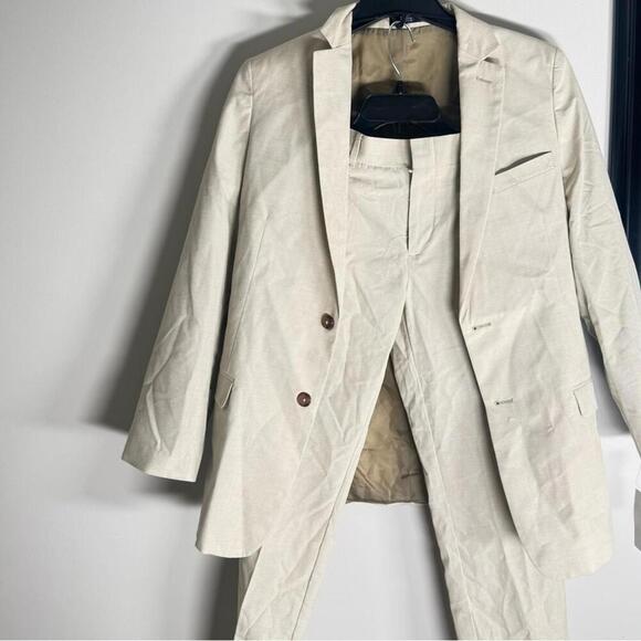 Nautica Big Boys 2-piece Micro-Texture Suit Khaki Sports Suit and Pants 20R - Picture 5 of 6